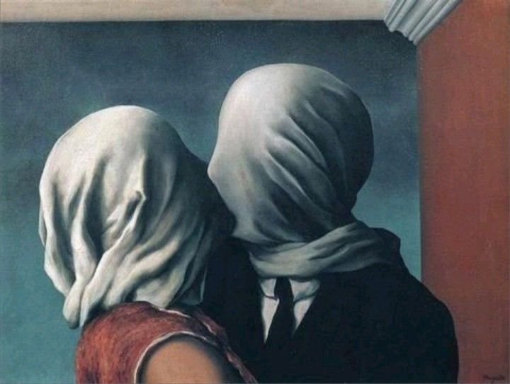 The lovers by renee margritte, 1928