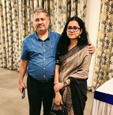 Picture 4 the author, our publisher dr. sabarna roy with the editor of our magazine, srinjali seal (source team mahanagar)